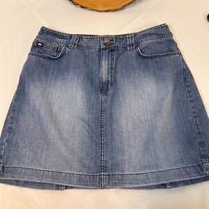 Tommy Hilfiger vintage denim medium wash mini skirt Y2K women’s size‎ 12